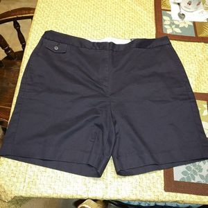 New Lands' End Navy Blue Shorts Size Women's 18